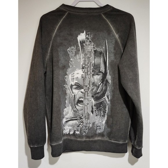 Marvel Thor Ragnarok Mens Graphic Sweatshirt Size S Gray Cotton Blend Crew Neck - Picture 3 of 4